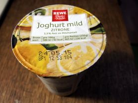 Joghurt mild 3,5% Fett, Zitrone, Rewe beste Wahl | Hochgeladen von: arcticwolf