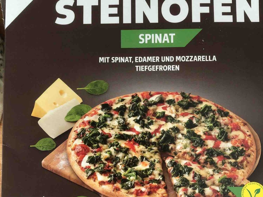 Pizza aus dem Steinofen Spinat, mit Spinat, Edamer und Mozzarell | Hochgeladen von: JNSchuermann