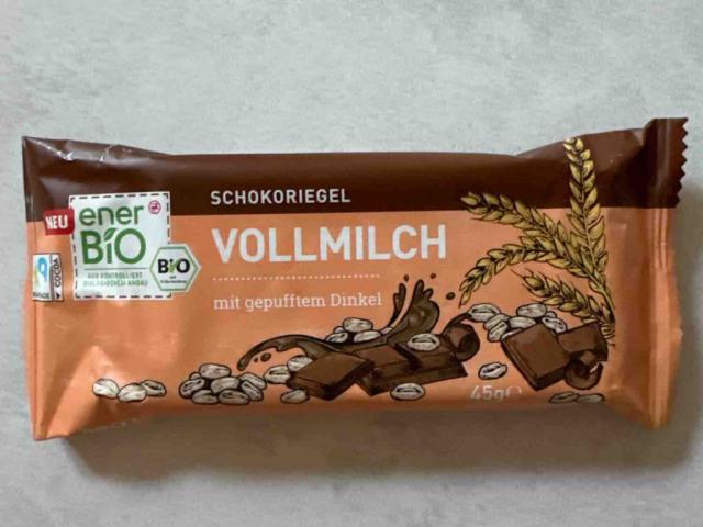 Schokoriegel Vollmilch mit gepufftem Dinkel, ener Bio von Calinc | Hochgeladen von: Calinca