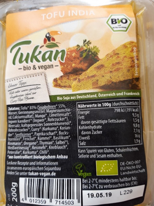 Tukan Tofu India von Zaubertanne | Hochgeladen von: Zaubertanne