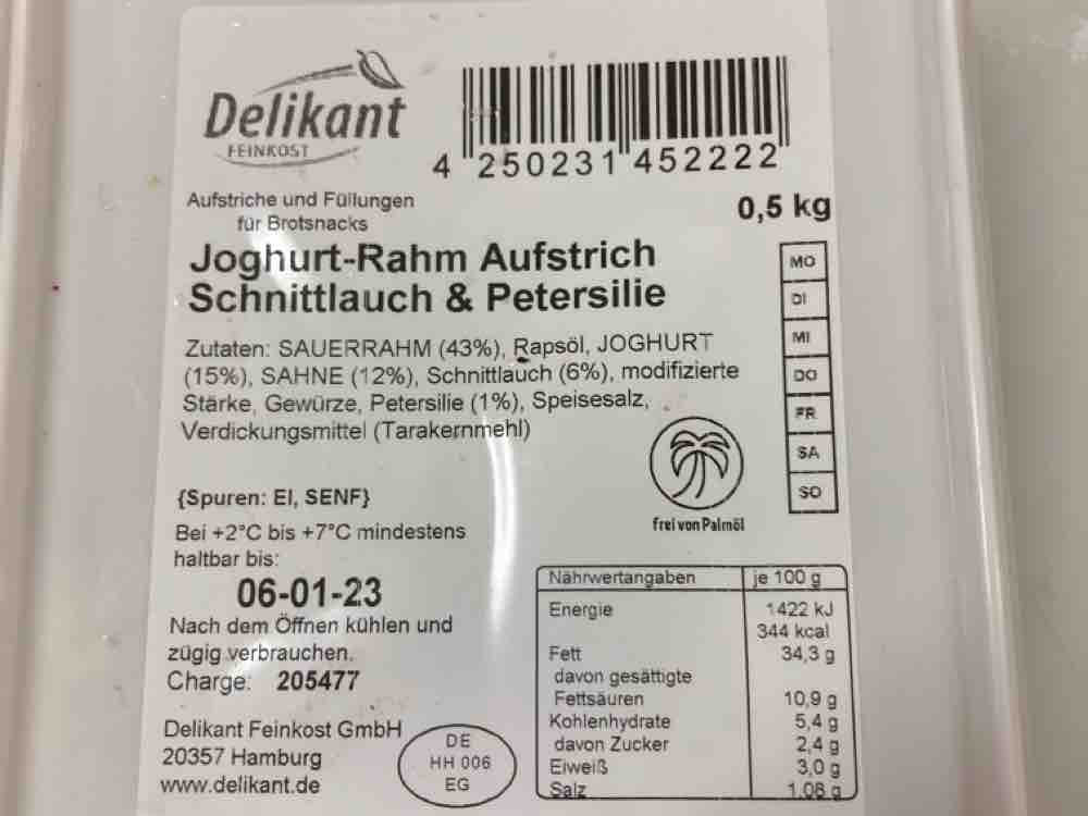 Joghurt - Rahm Aufstrich Schnittlauch & Petersilie von Fisch | Hochgeladen von: Fischlein2202