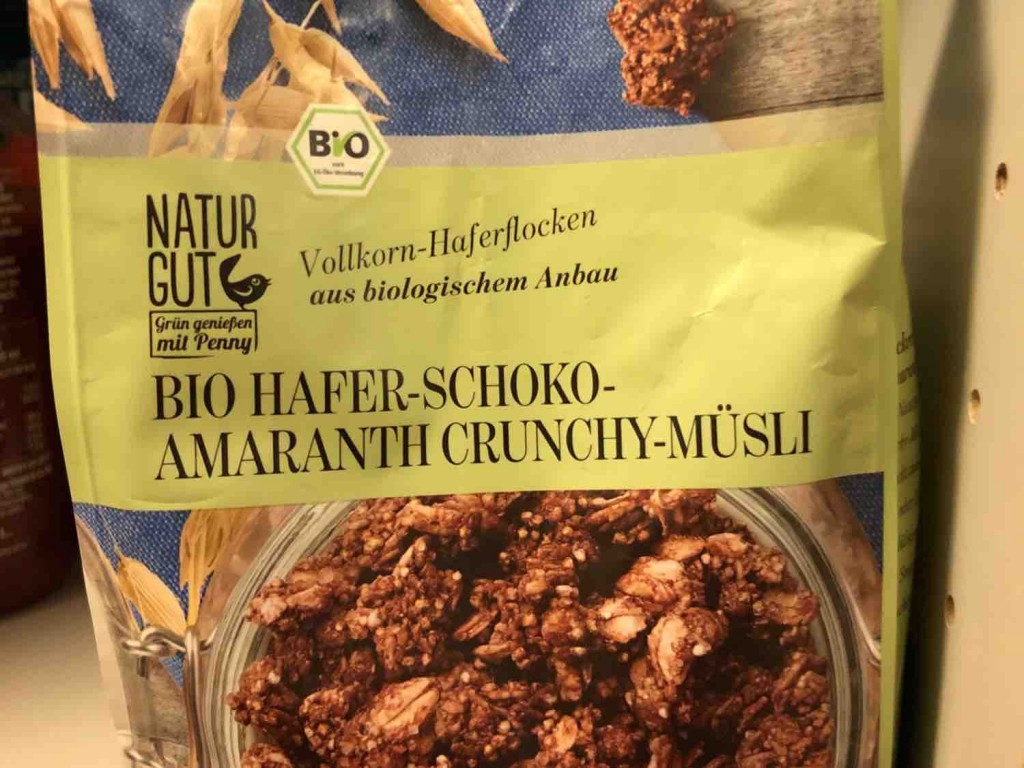 Bio Hafer-Schoko-Amaranth Crunchx-Müsli, aua biologischem Anbau  | Hochgeladen von: jlenz