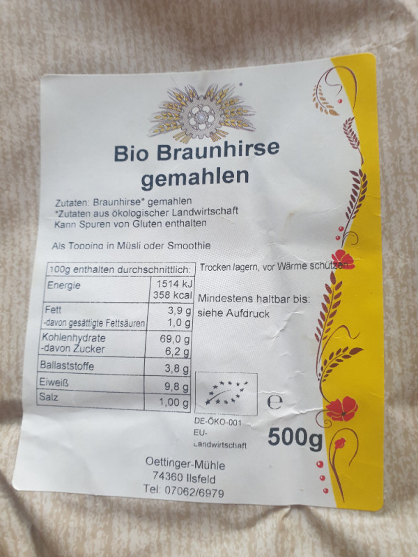 Bio Braunhirse, gemahlen von Liese.5 | Hochgeladen von: Liese.5