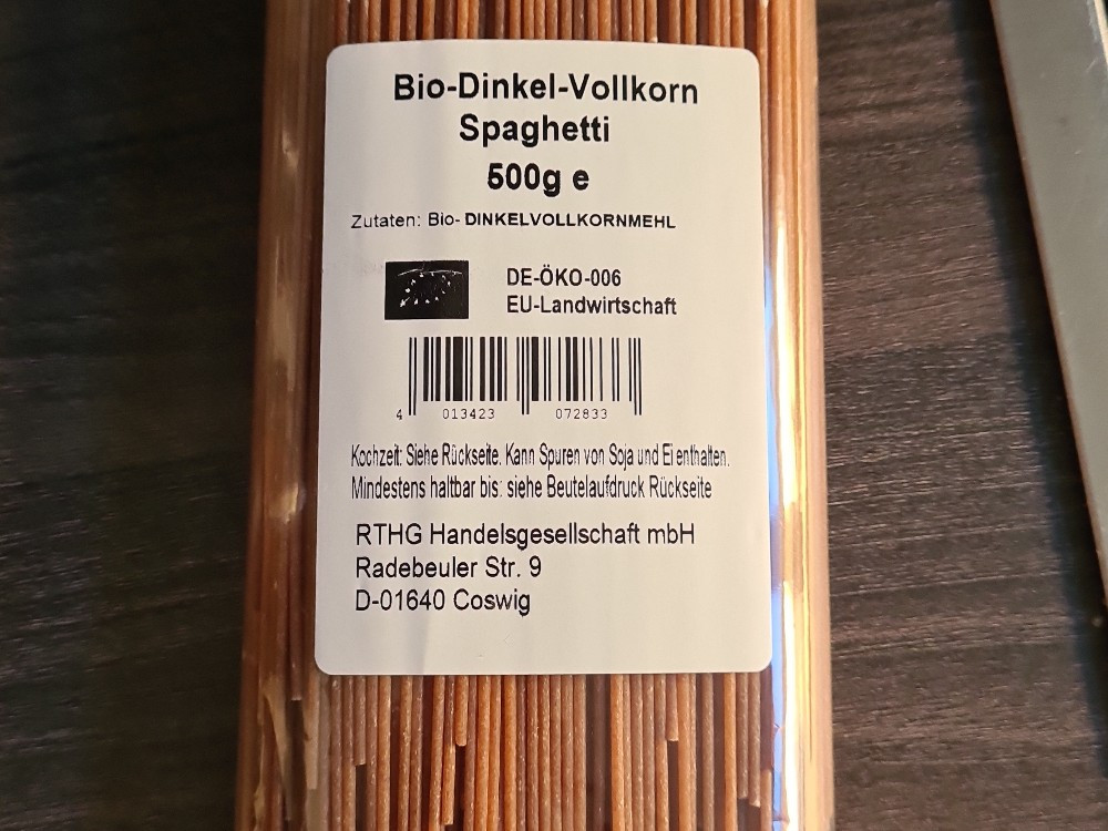 Bio-Dinkel-Vollkorn Spaghetti von CaFi | Hochgeladen von: CaFi