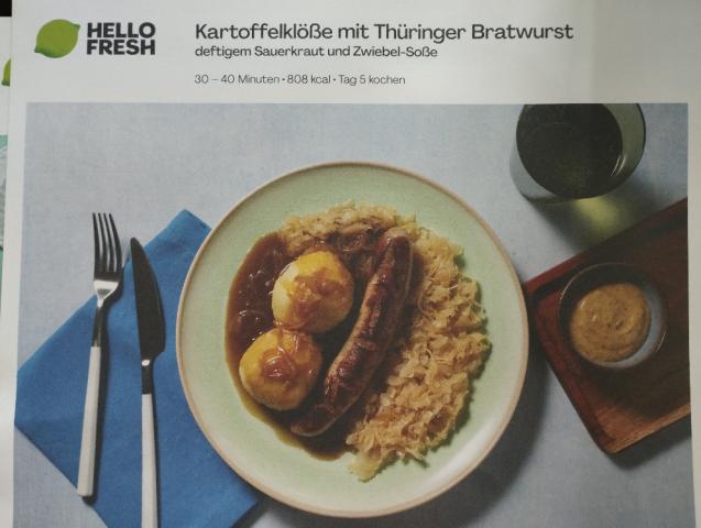 Kartoffelklöße mit Thüringer Bratwurst, deftigem Sauerkraut und  | Hochgeladen von: Rosi2406