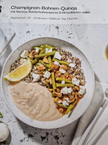 Champignon-Bohnen-Quinoa, mit Harissa-Butterbohnen & Hirtenk | Hochgeladen von: Julia238