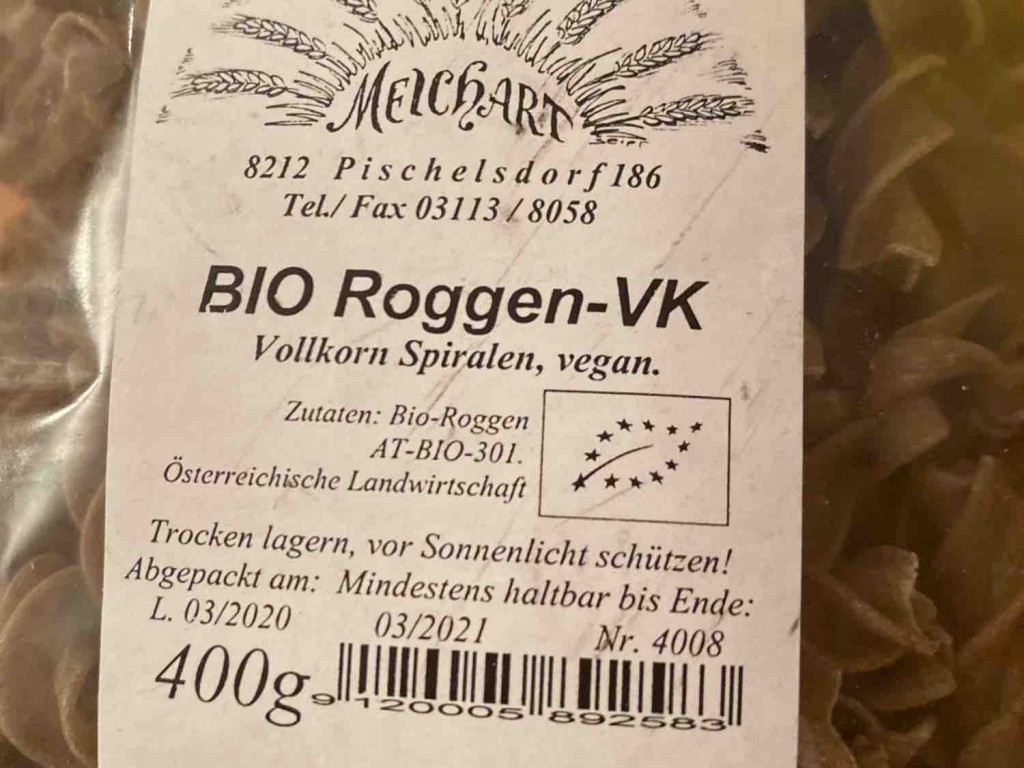Bio VK Roggen Nudeln von isabellaschachhuber | Hochgeladen von: isabellaschachhuber
