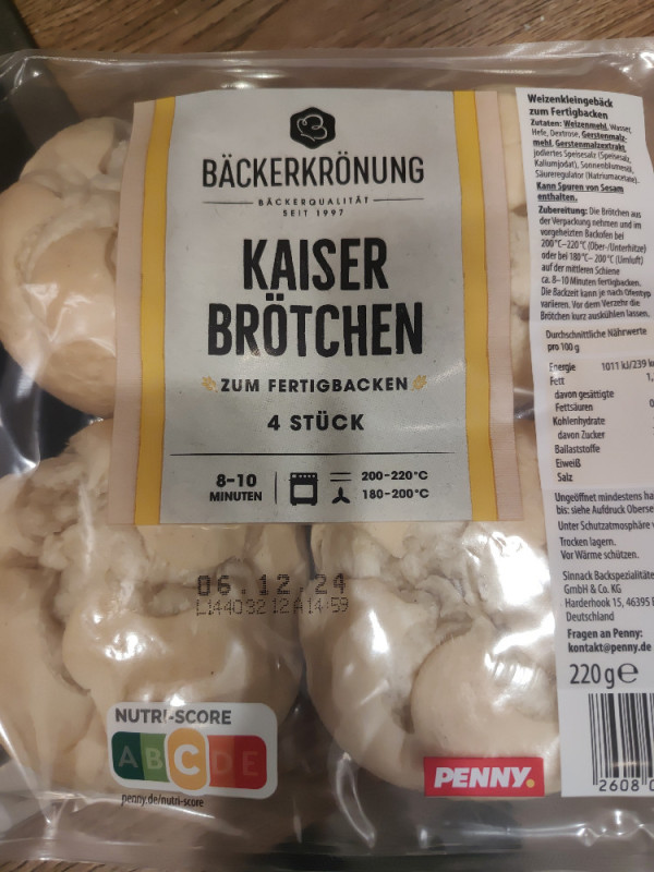 Kaiserbrötchen, 4 Stück zum Fertigbacken von MagtheSag | Hochgeladen von: MagtheSag