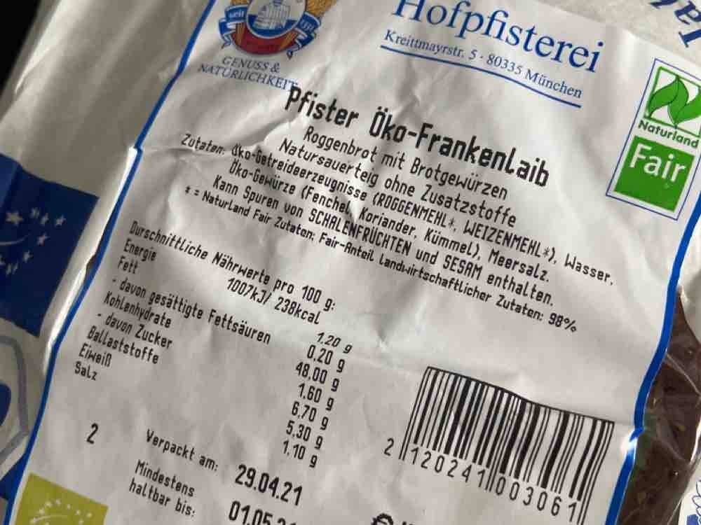 Pfister Öko-Frankenlaib, Roggenbrot mit Brotgewürzen von Alicaaa | Hochgeladen von: Alicaaa
