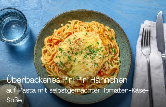 Überbackenes Piri Piri Hähnchen, auf Pasta mit selbstgemachter T | Hochgeladen von: Cecem