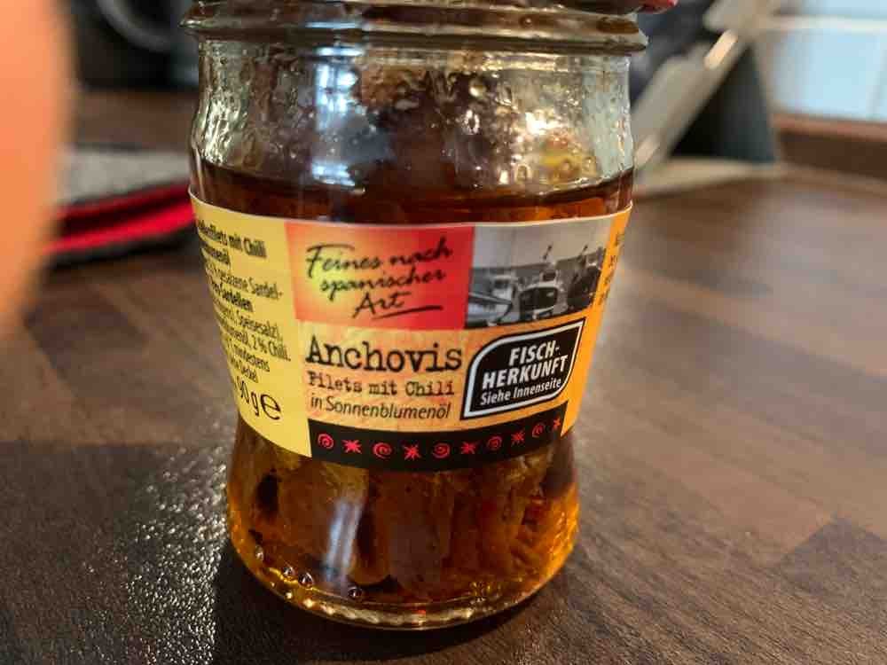 Anchovis Filets, in Sonnenblumenöl mit Chili von Iriak | Hochgeladen von: Iriak