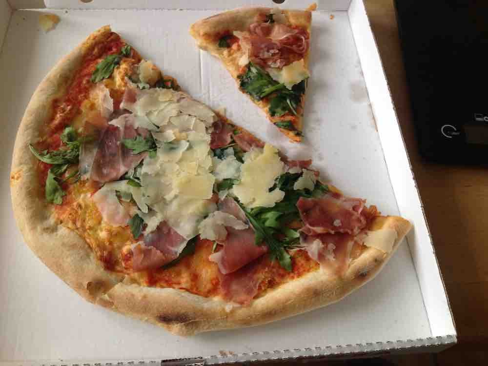 Restaurant Pizza Ruccola Serranoschinken Parmesan Vom Italiener Kalorien Pizza Fddb