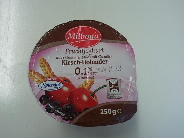 Milbona Fruchtjoghurt Kirsch-Holunder 0,1%, Kirsch-Holunder | Hochgeladen von: darklaser