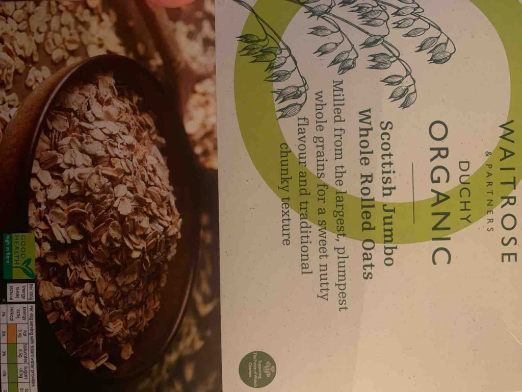 Waitrose organic jumbo whole rolled oats von Glückskeks | Hochgeladen von: Glückskeks