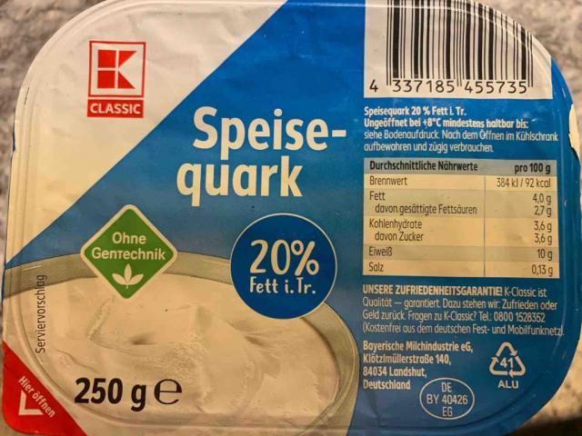 Speisequark 20% Fett von FabianMue | Hochgeladen von: FabianMue