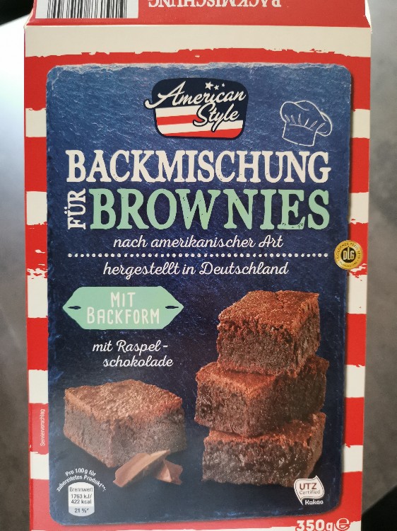 American Style, Brownies, gebacken, Backmischung für Brownies mot ...