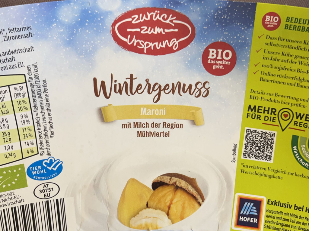 Bio-Joghurt Wintergenuss Maroni, mit 7% Maroni von gourmand86 | Hochgeladen von: gourmand86