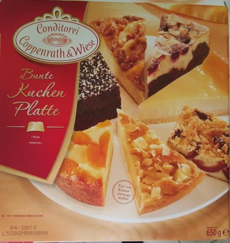Bunte Kuchen Platte, Kirsch-Schoko-Kuchen mit Mandelrahm | Hochgeladen von: SeniorDieter