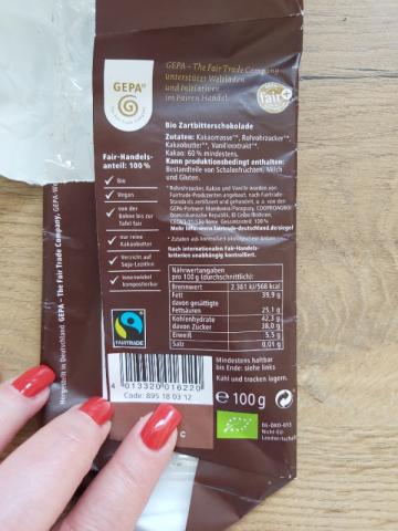 Bio Zartbitterschokolade (60% Kakao) von TineJ | Hochgeladen von: TineJ