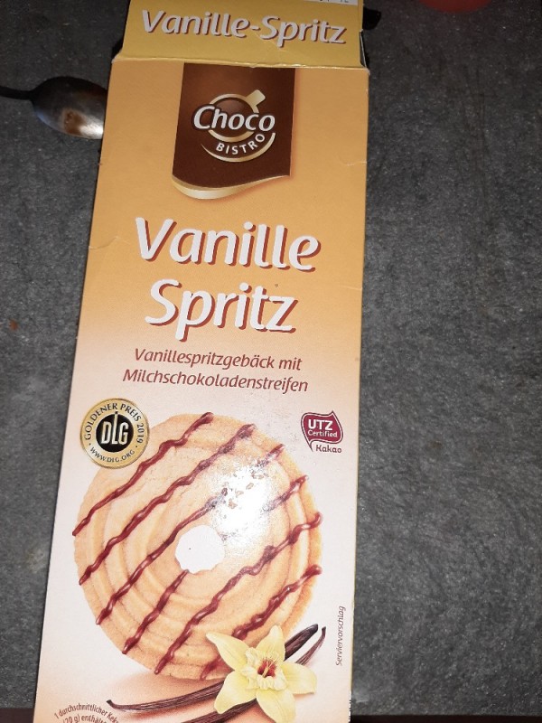 Vanille Spritz, Vanillespritzgebäck mit Milchschokoladenstr | Hochgeladen von: verakoenig67185