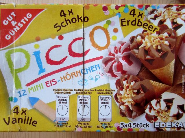 Picco Mini Eis-Hörnchen, Vanille | Hochgeladen von: bodylift