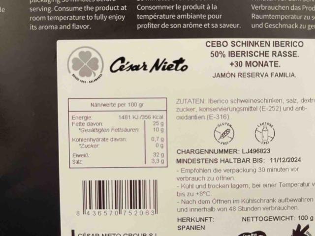 CEBO SCHINKEN IBERICO, 50% IBERISCHE RASSE von fmnix | Hochgeladen von: fmnix