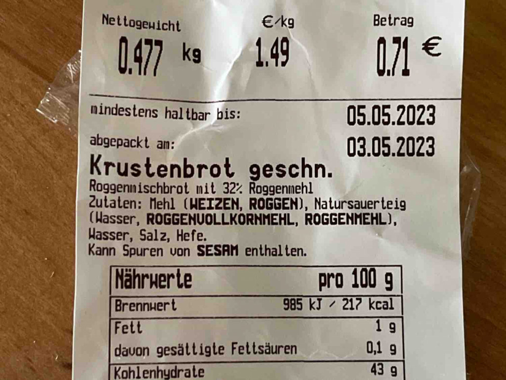 AM Krustenbrot, Roggenmischbrot mit 32% Roggenmehl von klickwork | Hochgeladen von: klickworker