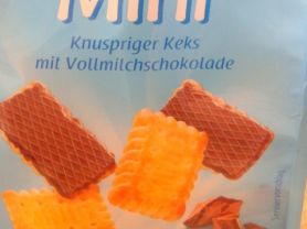 Schokokeks Mini (Aldi), knuspriger Keks mit Vollmilchschokol | Hochgeladen von: G.K