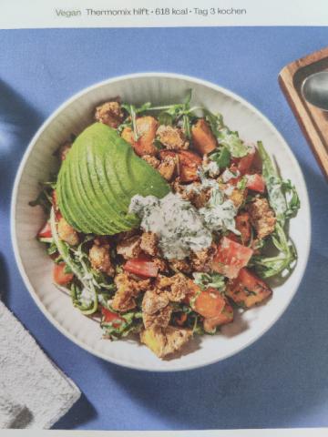 Süßkartoffelsalar mit Cajun-Popcorn-Tofu von rebbanana | Hochgeladen von: rebbanana