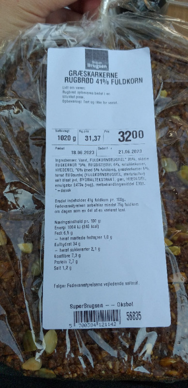 Græskarkerne Rugbrød, 41% Fuldkorn von Zibbel71 | Hochgeladen von: Zibbel71