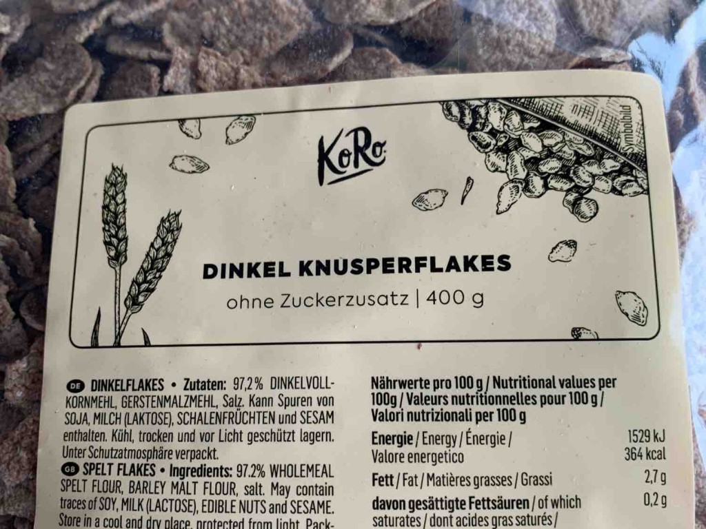 KoRo, Dinkel Knusperflakes, ohne Zuckerzusatz Kalorien - Neue Produkte ...