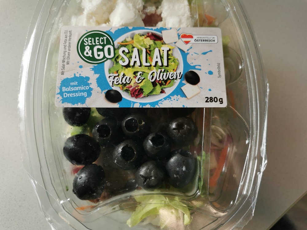 Salat Select & Go, Feta, Oliven & Balsamico Dressing von | Hochgeladen von: Alice.