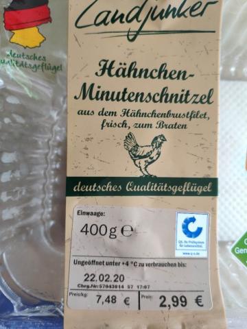 Hänchen Minutenschnitzel, Lidl von Roland 44 | Hochgeladen von: Roland 44