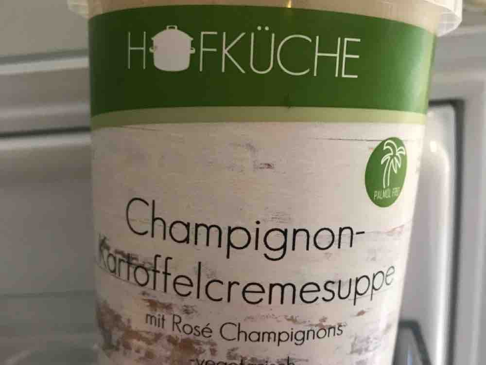 Champignon-Kartoffelcremesuppe, mit Rosé Champignons vegetarisch | Hochgeladen von: dieannamaria
