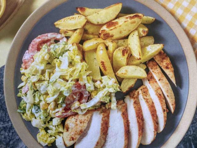 Cajun-Chicken mit Salat in Buttermilch-Dressing von KathiWu | Hochgeladen von: KathiWu