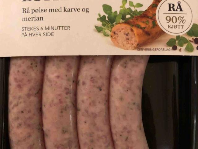 Bratwurst, rå med karve og merian by lastorset | Uploaded by: lastorset