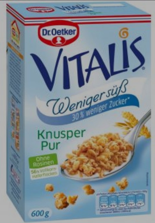 Vitalis Knusper Pur Weniger Süß, 30% weniger Zucker von Tribi | Hochgeladen von: Tribi