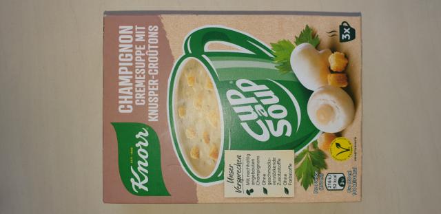 KNORR Cup a Soup Champignon Cremesuppe mit Knusper-Croutons | Hochgeladen von: plattner13397