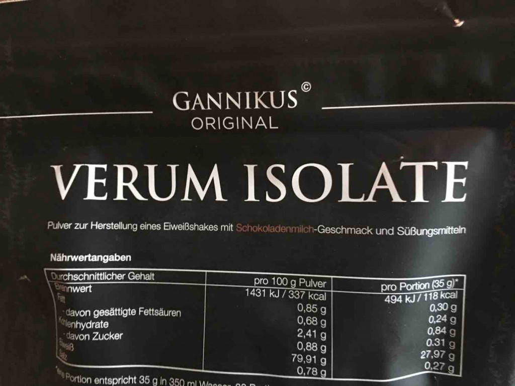 Verum Isolate (Schokoladenmilch) von Vened | Hochgeladen von: Vened