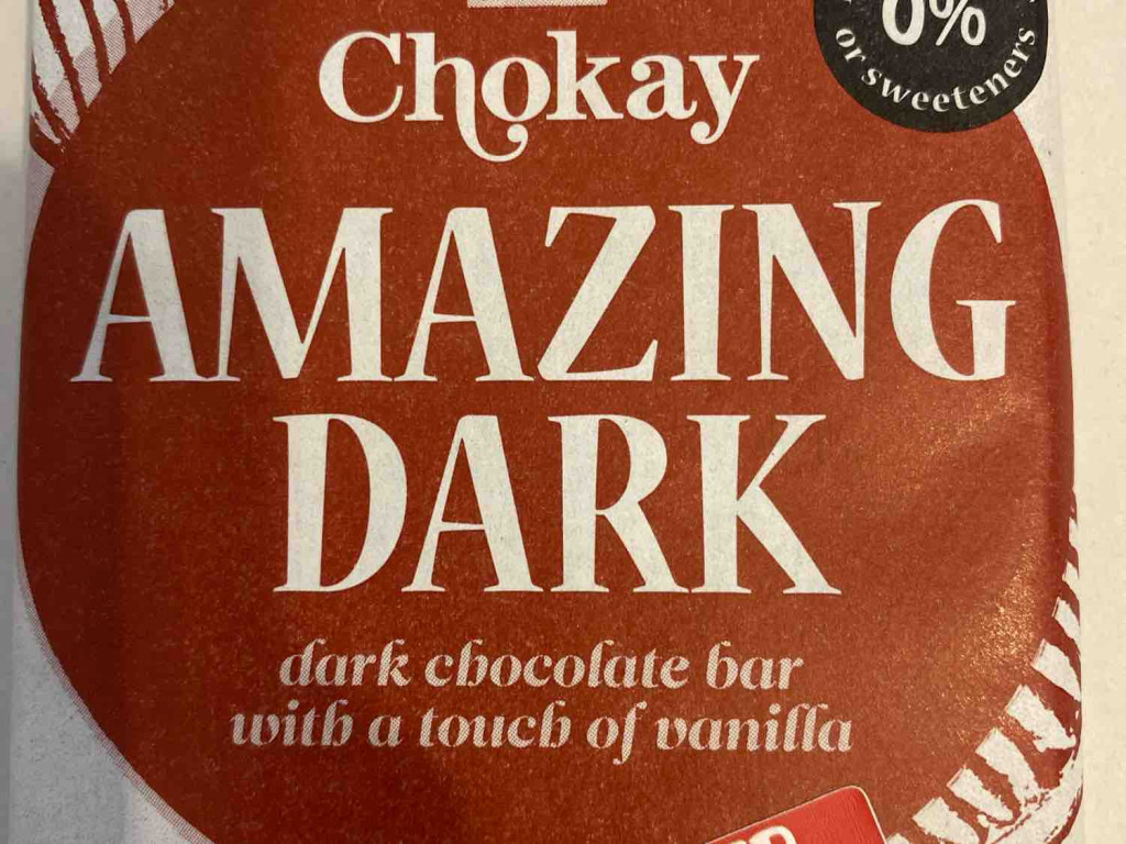 Amazing Dark, Dark chocolate bar with a touch of vanilla 0% su v | Hochgeladen von: safi10
