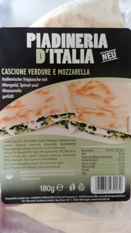 Piadineria ditalia, Teigtasche mit Spinat und Mozzarella von Sm | Hochgeladen von: SmilingPasta