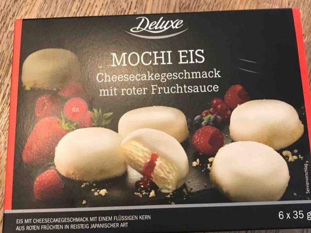 Mochi Eis Cheessecakegeschmacj, mit roter Fruchtsauce von ninafi | Hochgeladen von: ninafischer1703409