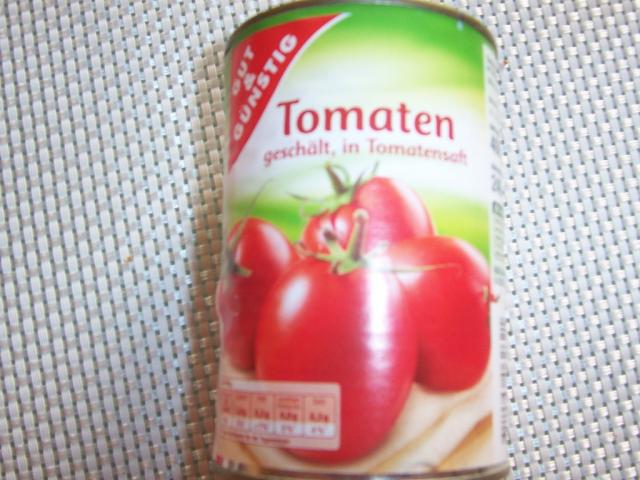 Tomaten geschält, in Tomatensaft, Gut & Günsti | Hochgeladen von: Nudelpeterle