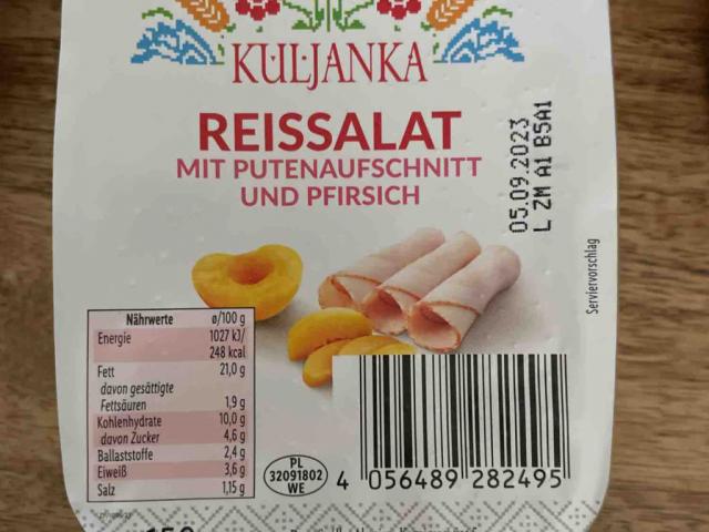 Reissalat mit Putenaufschnitt und Pfirsich von Ana Lu | Hochgeladen von: Ana Lu