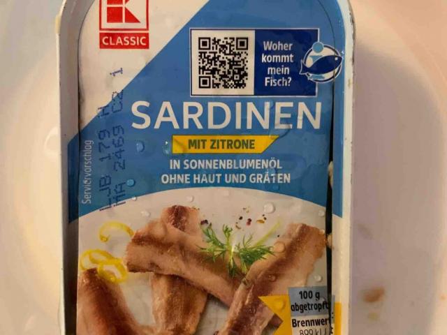 Sardinen mit Zitrone, in Sonnenblumenöl ohne Haut und Gräten von | Hochgeladen von: MaexErd