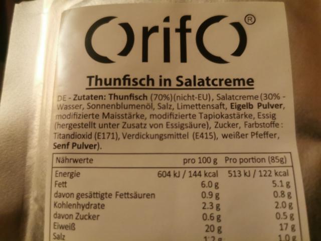 Thunfisch in Salatcreme, Orifo by cannabold | Uploaded by: cannabold