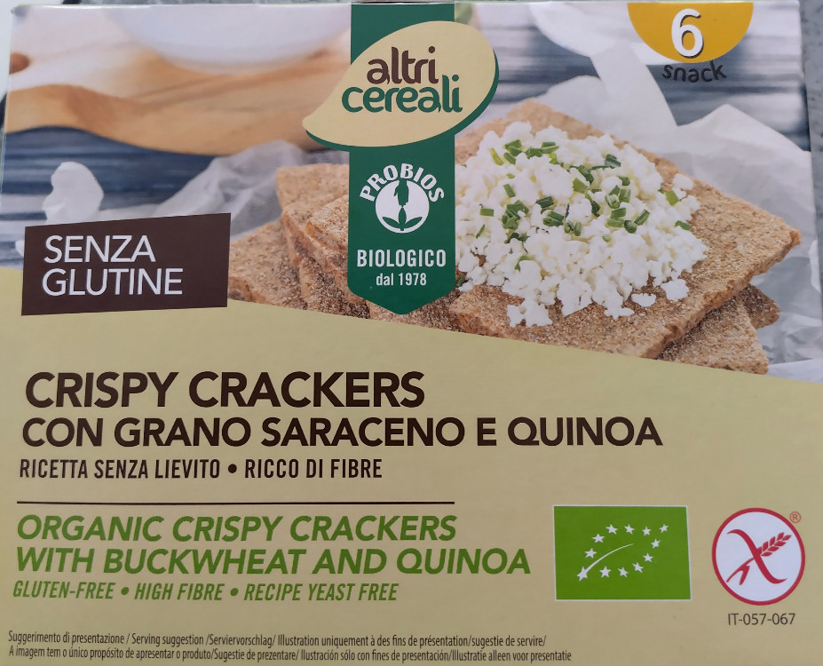 Bio Crispy Cracker glutenfrei, mit Buchweizen, Reis und Quinoa v | Hochgeladen von: solanrw