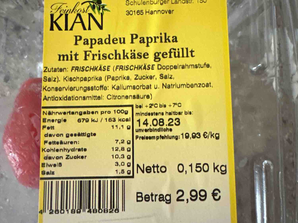 Papadeu Paprika, mit Frischkäse gefüllt von DieterQ | Hochgeladen von: DieterQ