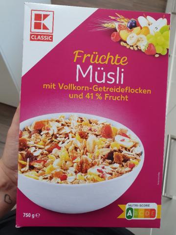 Früchte Müsli, mit Vollkorn-Getreideflocken und 41% Frucht von f | Hochgeladen von: funnygirl89