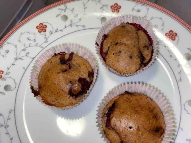 muffins kirsch schoko splits, selbstgemacht Pam Rezept von kathe | Hochgeladen von: katheif